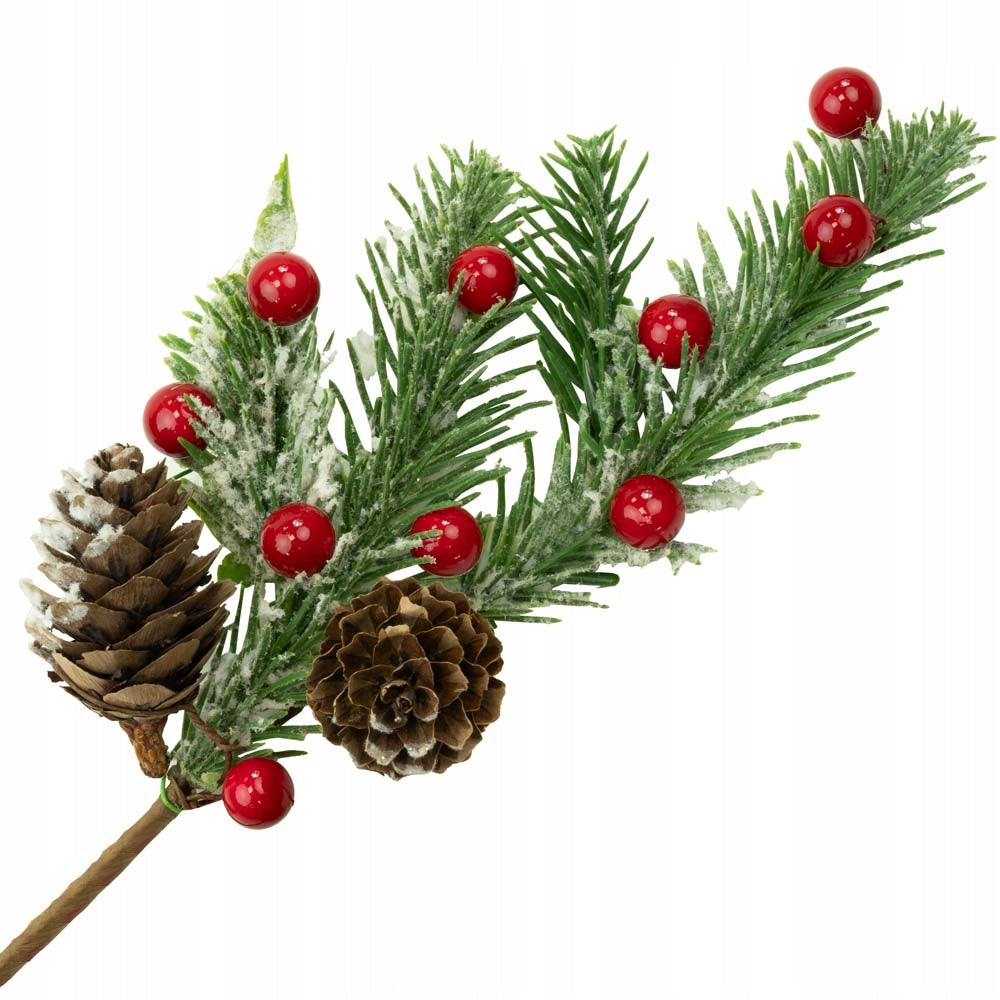 Rote Kugeln auf Draht, 10er-Set.