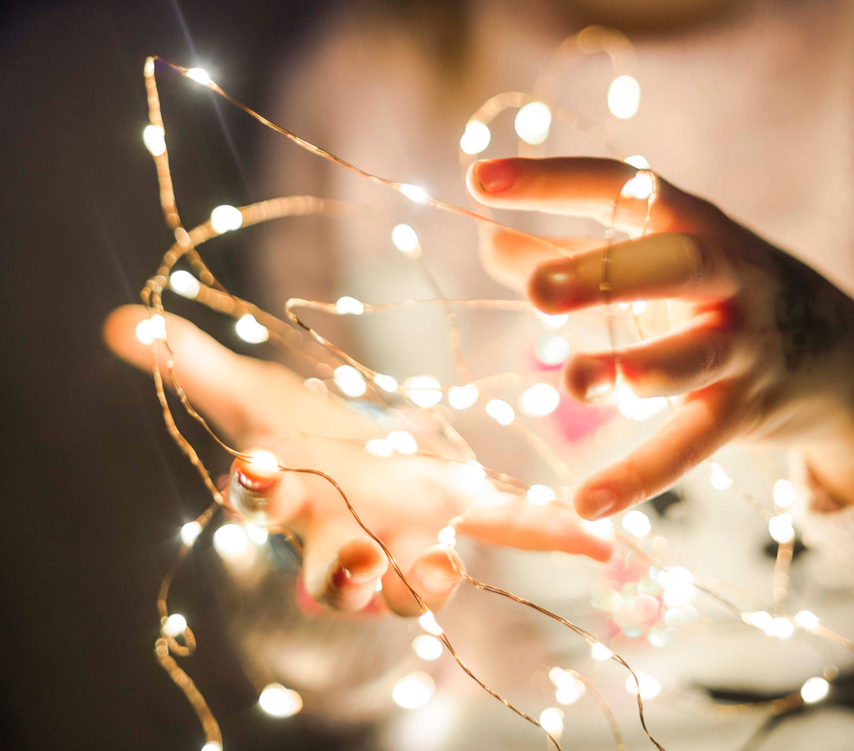 Lichtervorhang Lampen WARMES LICHT 3m