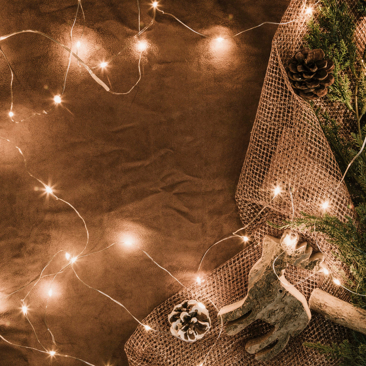 Lichtervorhang Lampen WARMES LICHT 3m