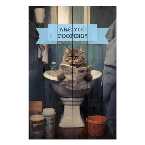 Wanddeko Holz - Are you Pooping?