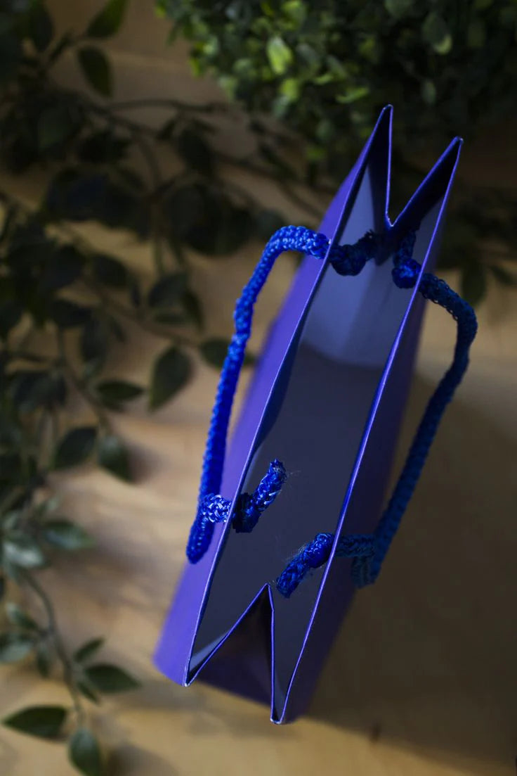 Papiertüte ECO Prestige 170x70x250mm Marineblau