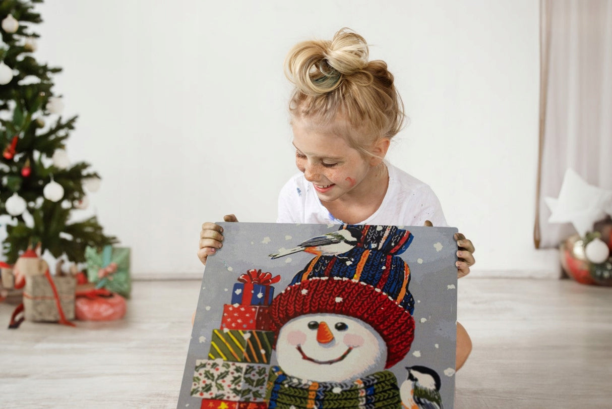 Malen nach Zahlen Schneemann 40x50 cm