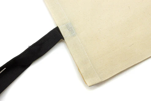 Ecru-Baumwollbeutel 38x42cm SCHWARZES OHR 140g/m2