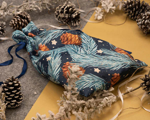 Polyester-Weihnachtsbeutel 30x45cm Tannenbaum