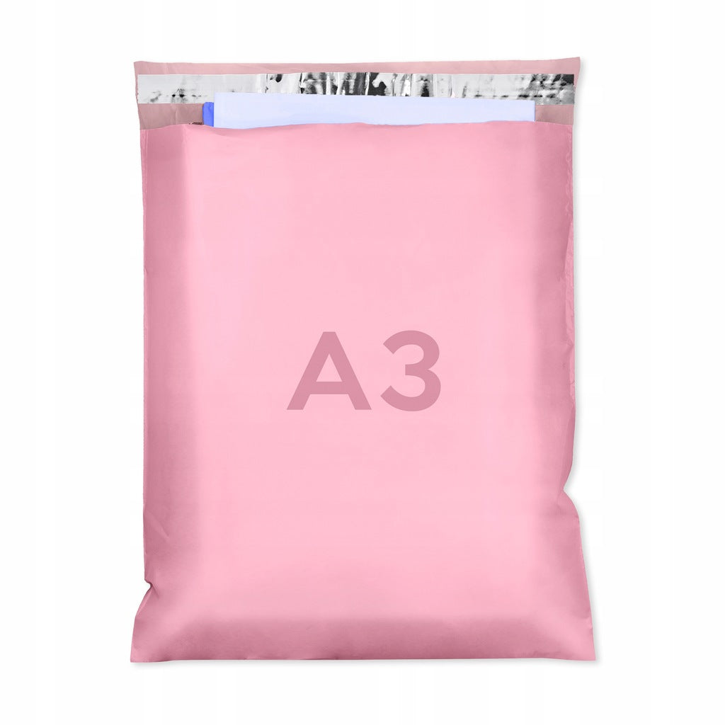 Versandbeutel Plastik Versandtaschen A3 310x420mm 50 Stk. ROSA