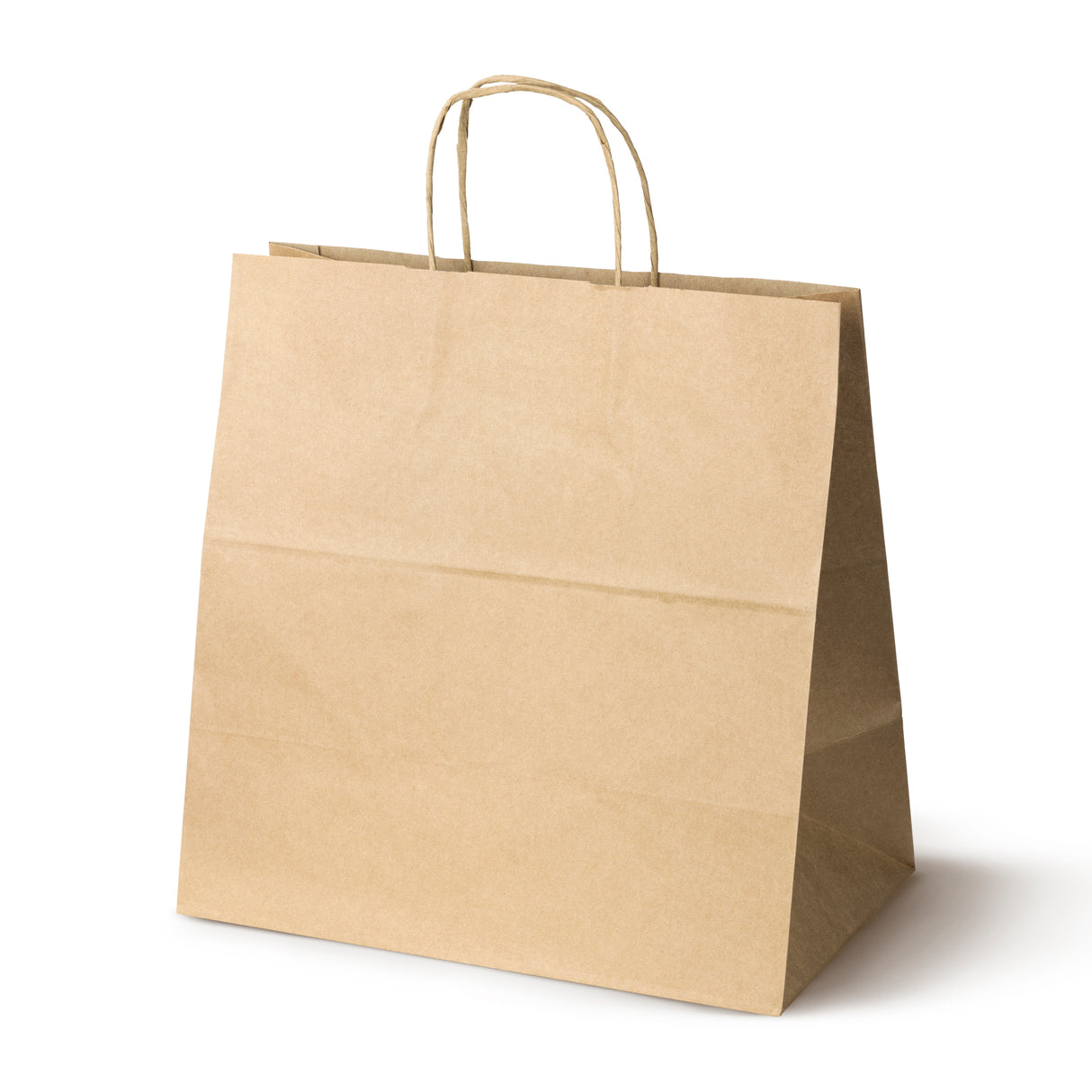 Papiertüte mit gedrehtem Griff 34+20x33cm Braun