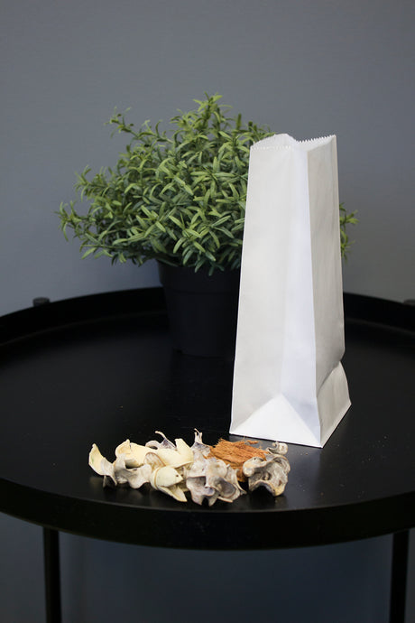 Papiertüten ohne Griff Weiß 80x65x190mm 1000 Stück