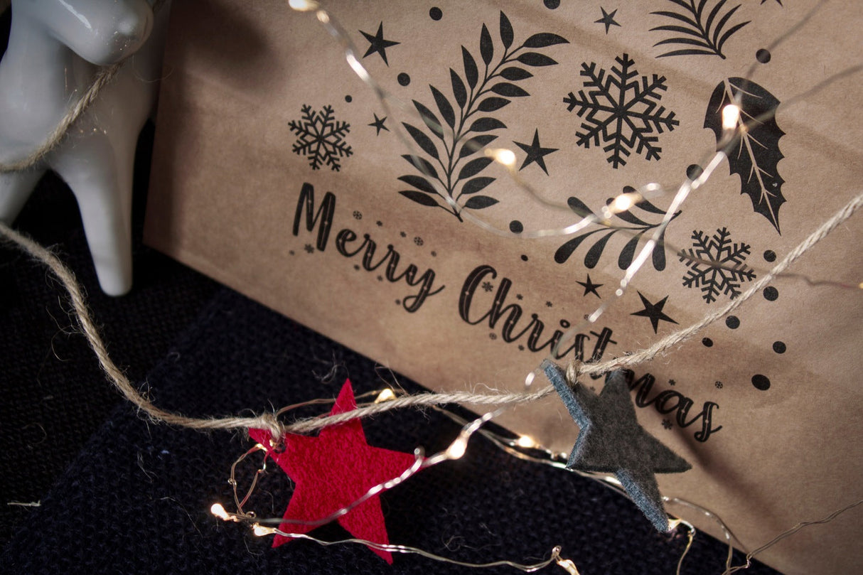 Weihnachtspapiertüte 260x140x320mm Merry Christmas Tree