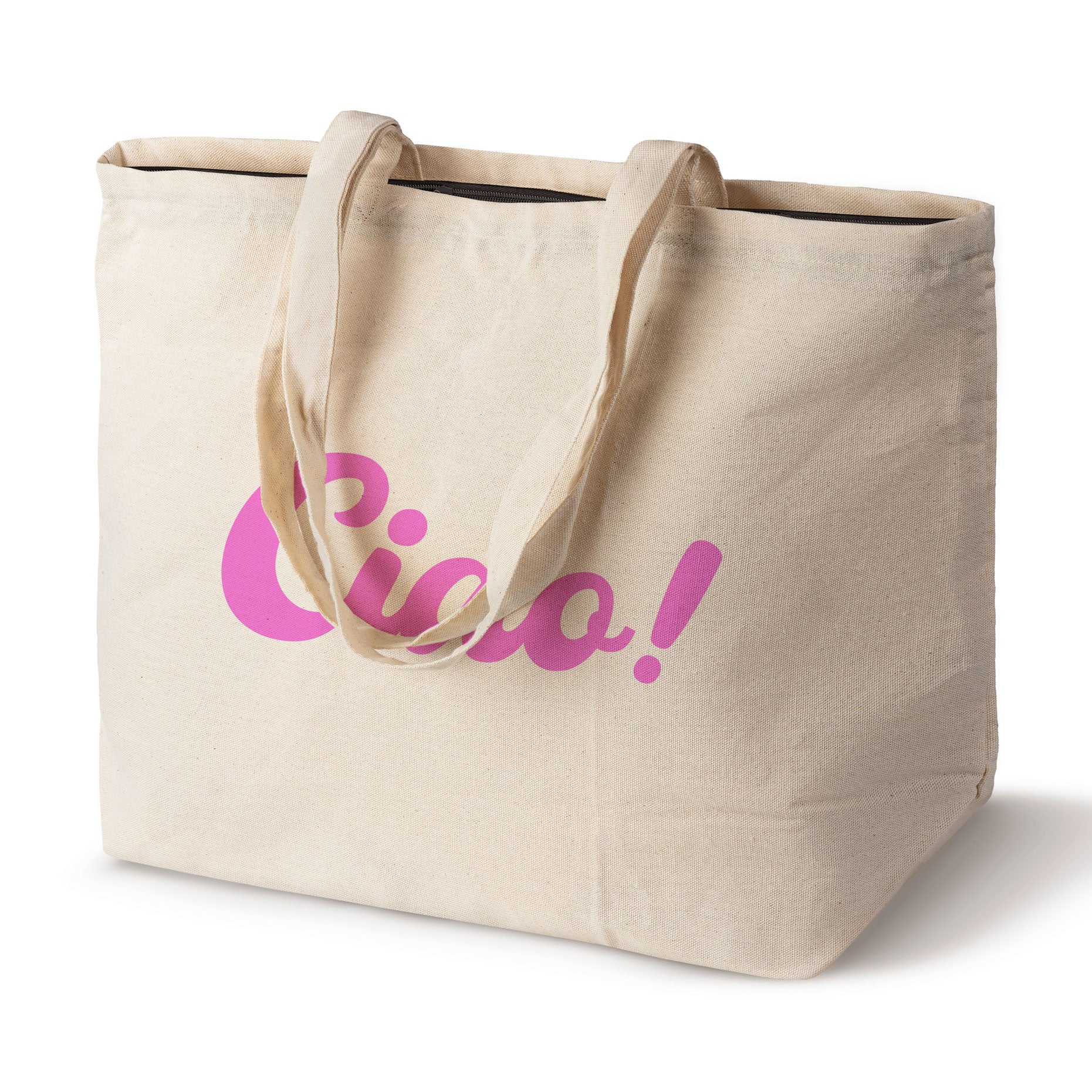 Baumwolltasche mit Reißverschluss CIAO!