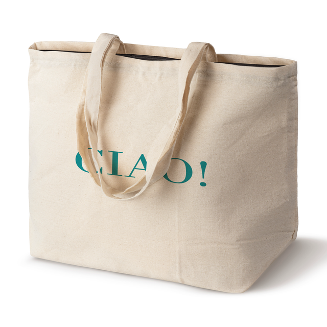 Baumwolltasche mit Reißverschluss! Grün CIAO!