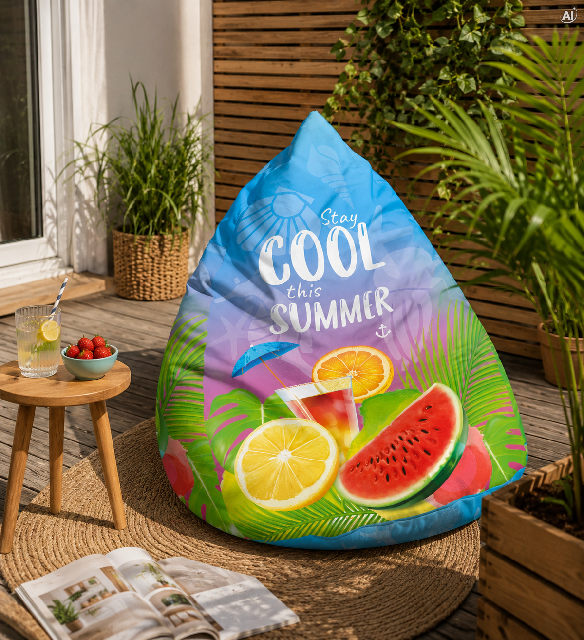 Pouf poire - Sac XXL de 300 l - STAY COOL THIS SUMMER