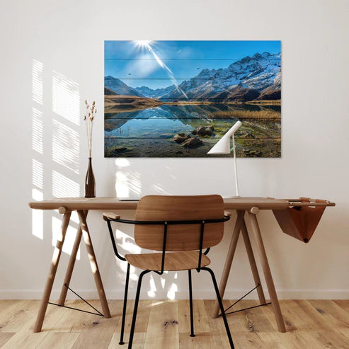 Wanddeko Holz - Crystal Clear Lake