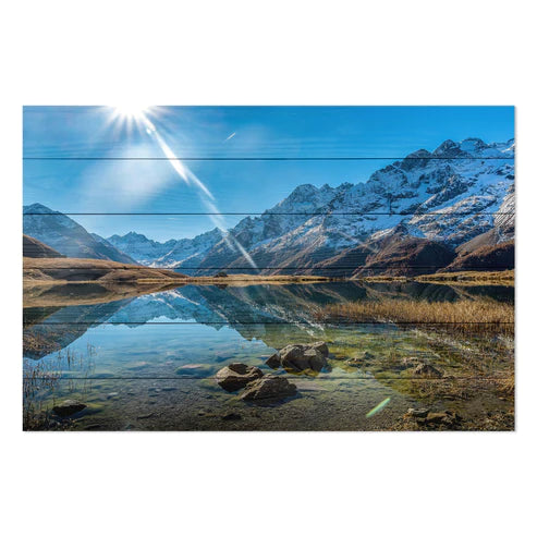 Wanddeko Holz - Crystal Clear Lake