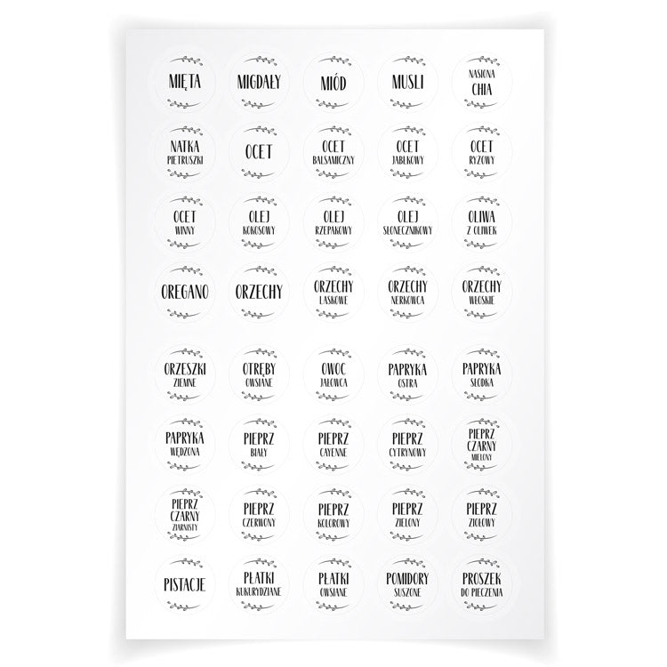 Gewürzaufkleber WEISS 200St.