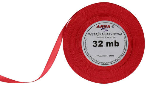 rotes Satinband 6mm