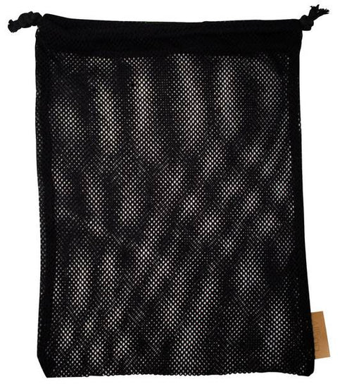 Baumwollnetzbeutel Schwarz 25x30cm