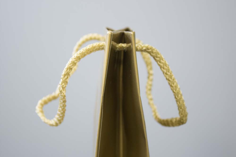 Laminierte Tasche mit Schnurgriff 110x90x400mm Golden