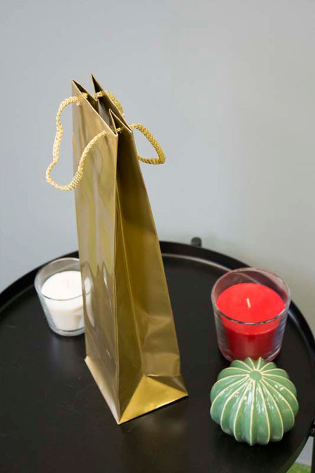 Laminierte Tasche mit Schnurgriff 110x90x400mm Golden