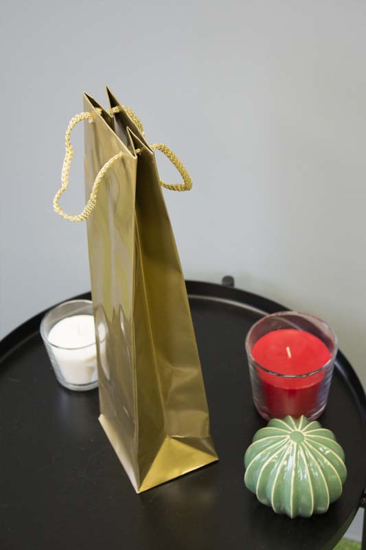 Laminierte Tasche mit Schnurgriff 110x90x400mm Golden