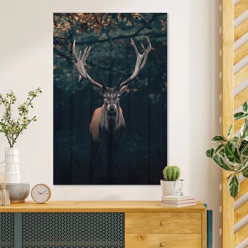Wanddeko Holz - Deer