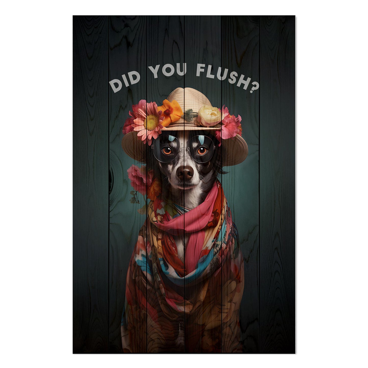 Wanddeko Holz - Did you Flush?
