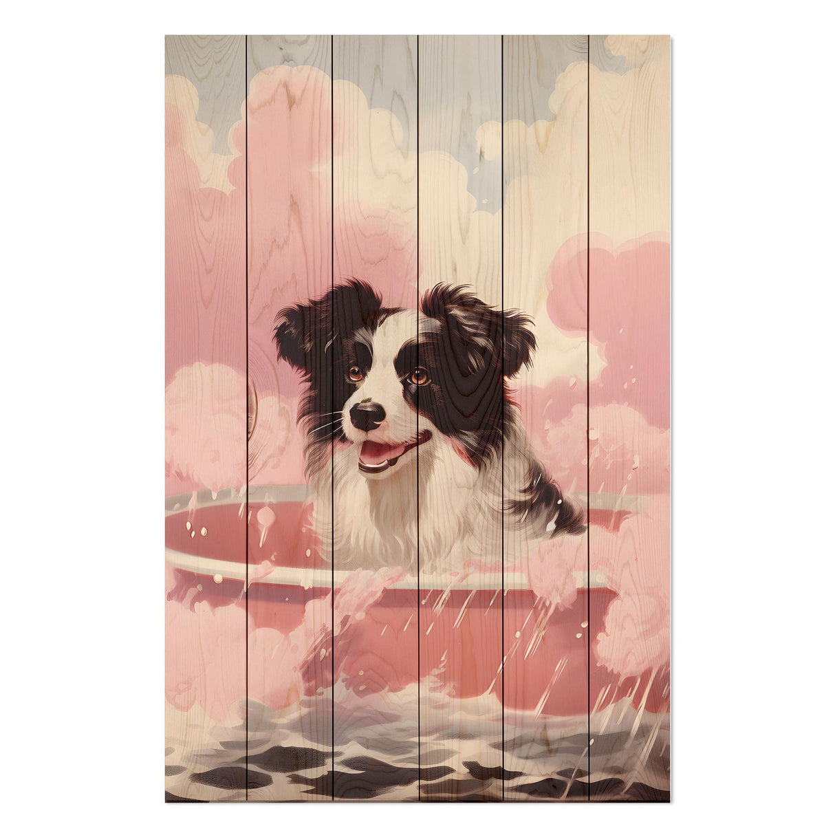 Wanddeko Holz - Dog Bath