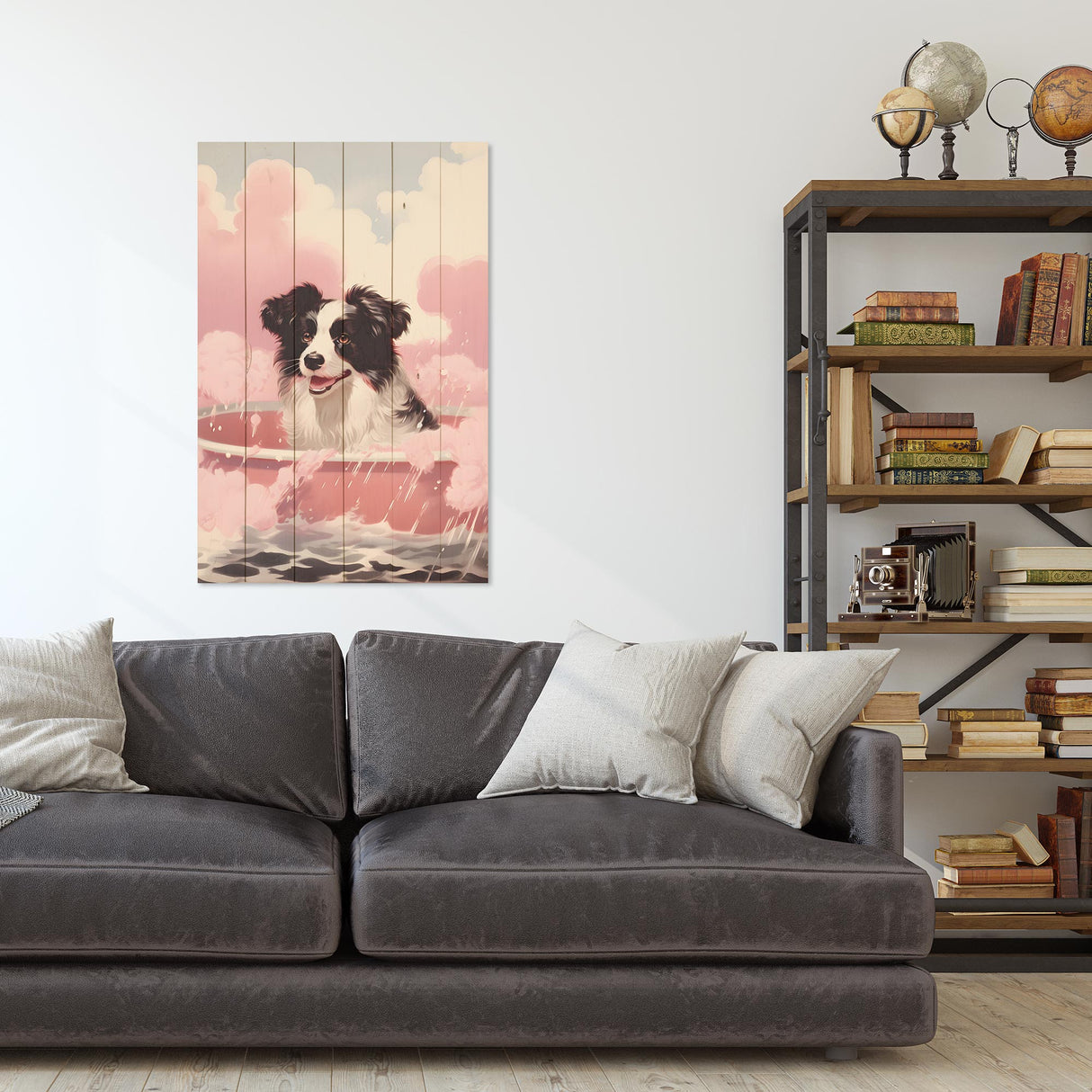 Wanddeko Holz - Dog Bath