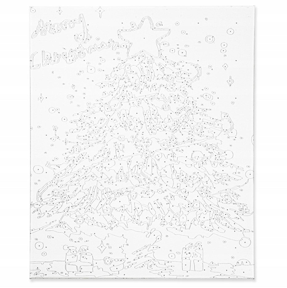 Malen nach Zahlen Weihnachtsbaum 40x50 cm