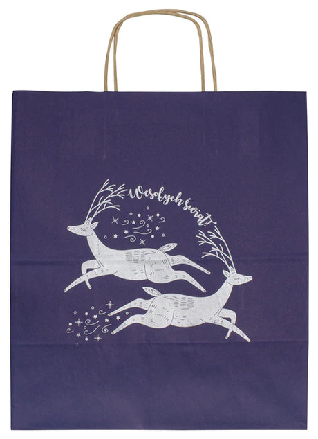 Weihnachtspapiertüte 30x17x34cm RENTIER