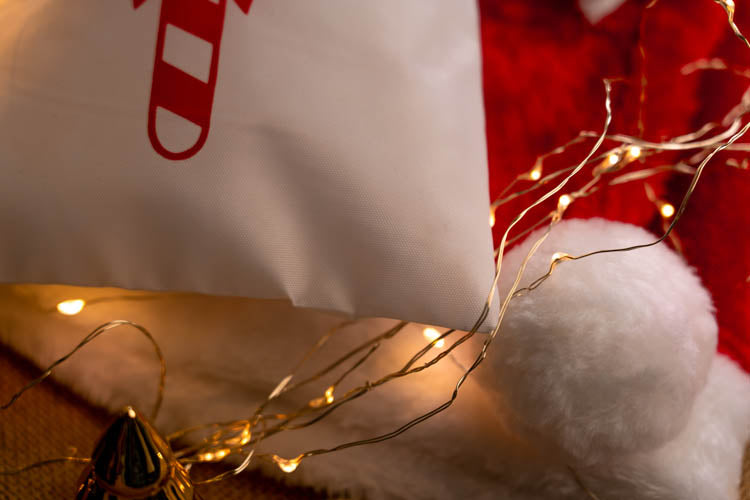 Weihnachts-Polyestertasche 16x21cm ROTES KÜKEN