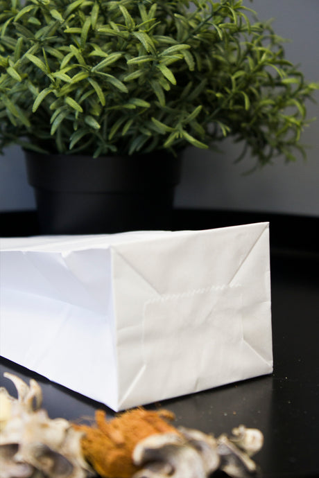 Papiertüten ohne Griff Weiß 80x65x190mm 1000 Stück