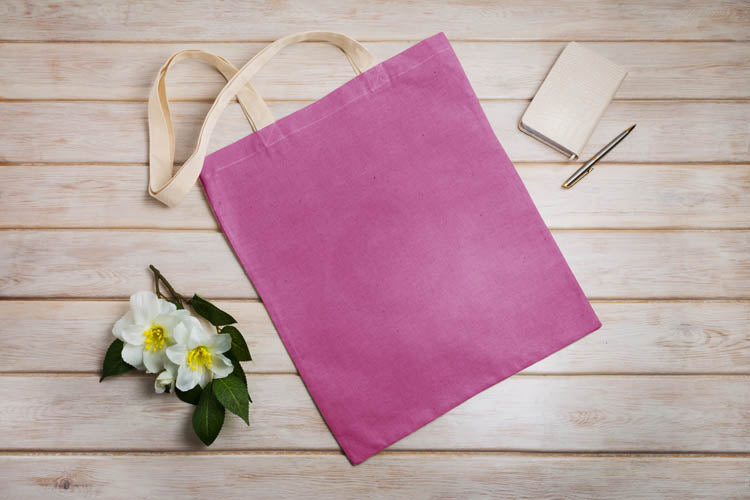 Baumwolltasche DUNKELROSA 38x42cm 145g/m2