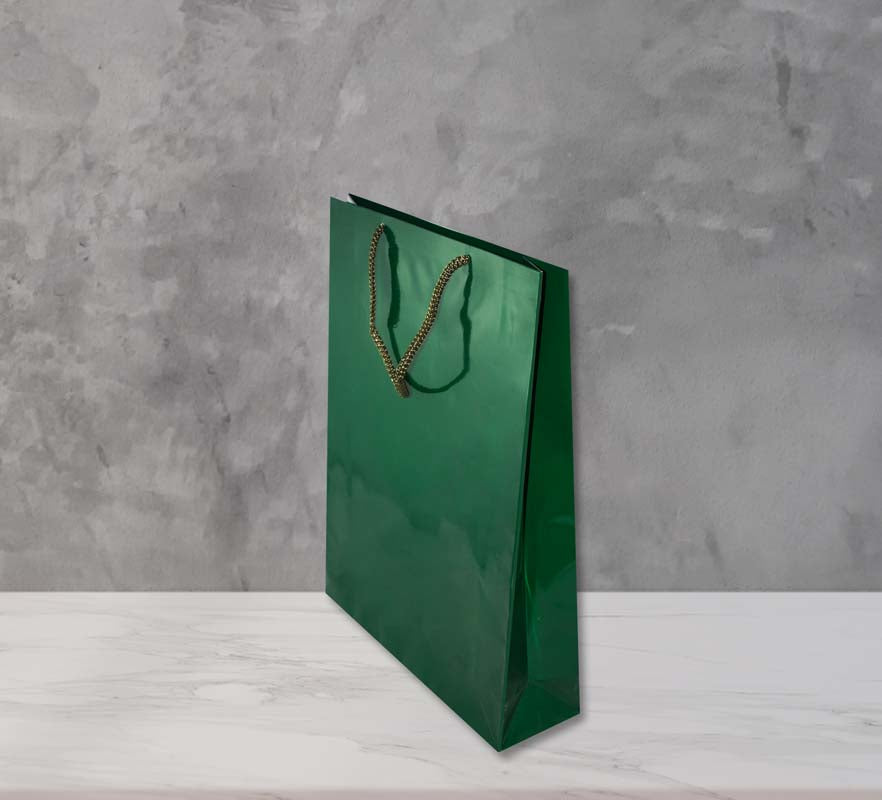 Laminierte Tasche mit Schnurgriff 300x100x400mm Grün