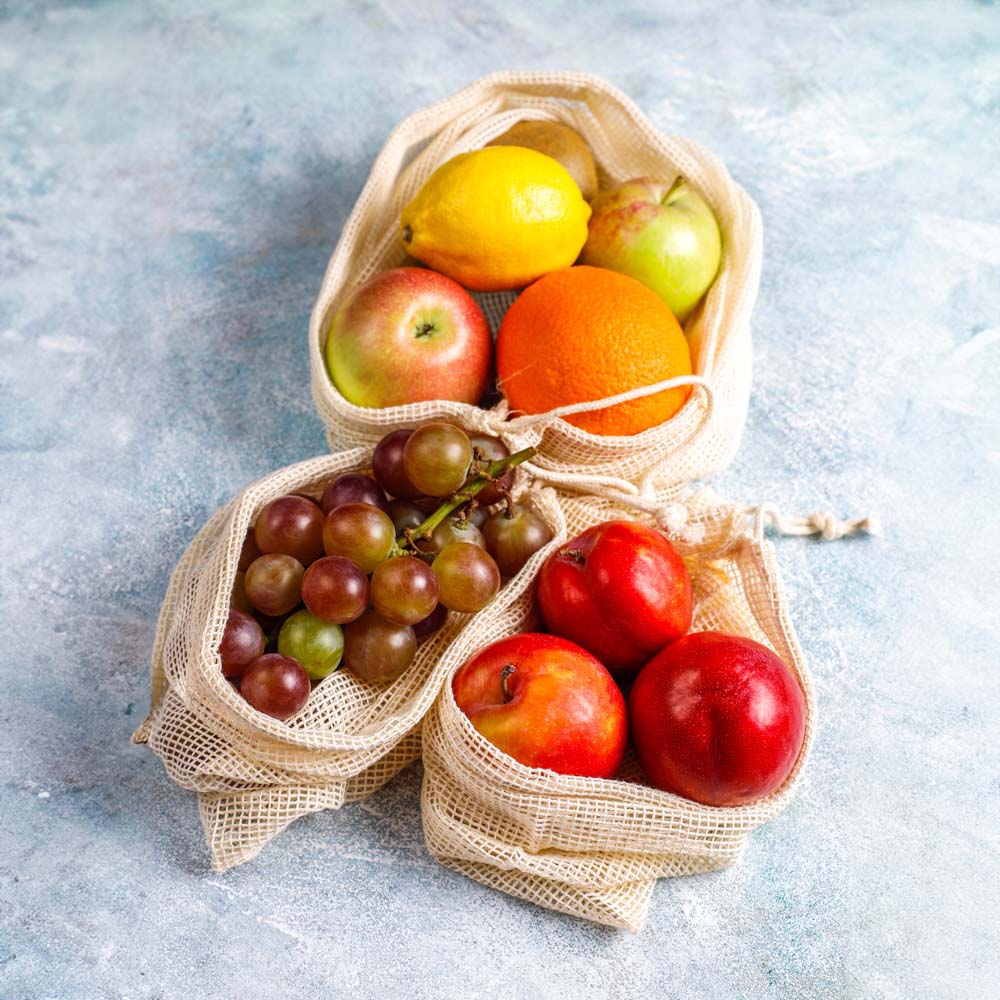 Baumwollnetzbeutel Ecru 300x450 mm (Import)