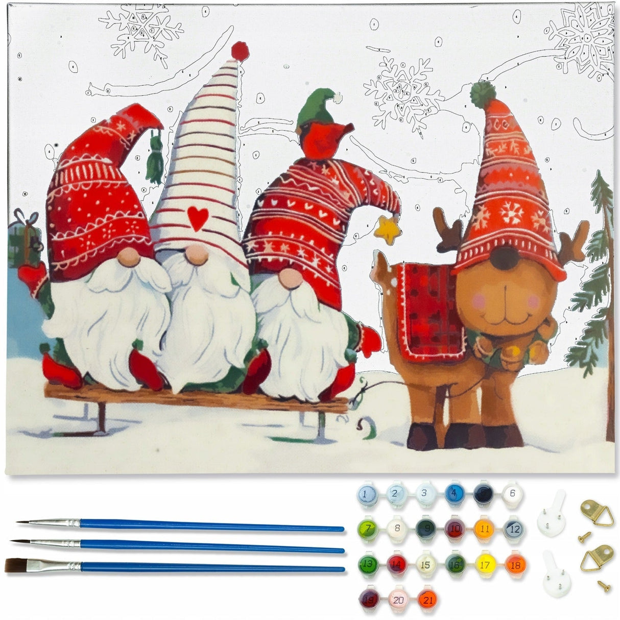 Malen nach Zahlen Zwerge 40x50 cm