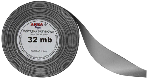 Satinband grau 25mm