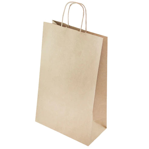 Papiertüte mit gedrehtem Griff 24x10x36cm Braun