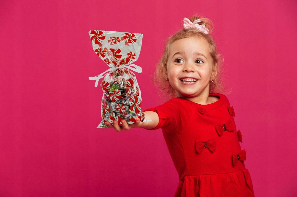 Weihnachts-Zellophantüten 125×175mm Grün 10St.