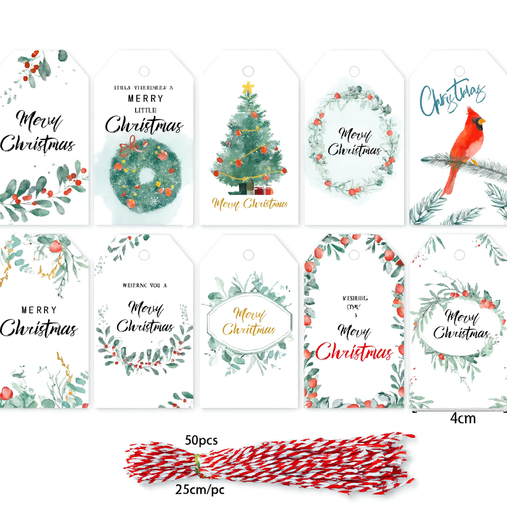 Tischkarten für Geschenke Weiß 50St