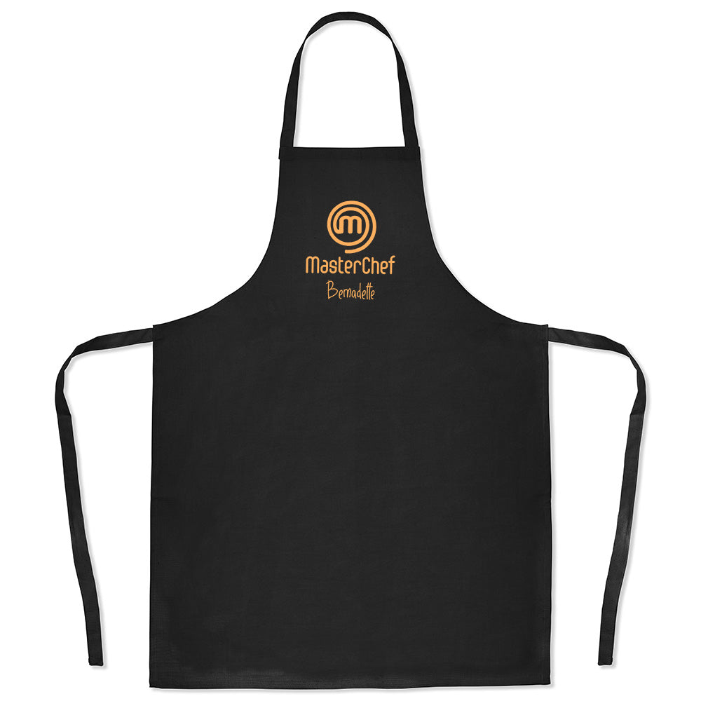 Kochschürze Schwarz MASTERCHEF+ NAME
