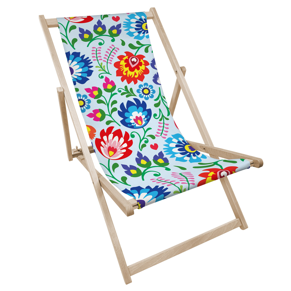 Holz-Liegestühle Folk Hellblau