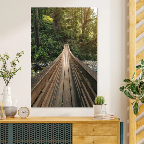 Wanddeko Holz - Forest Bridge