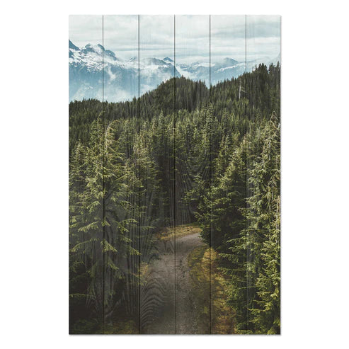 Wanddeko Holz - Forest Track