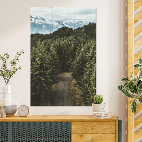 Wanddeko Holz - Forest Track