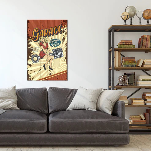 Wanddeko Holz - Garage Service and Repair