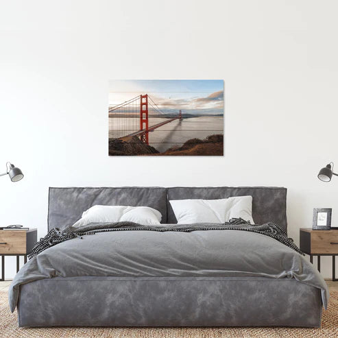 Wanddeko Holz - Golden Gate Bridge