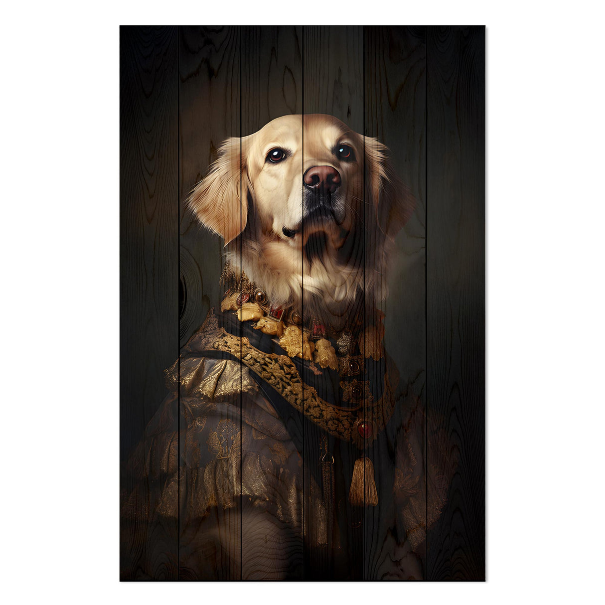 Wanddeko Holz - Golden Retriver