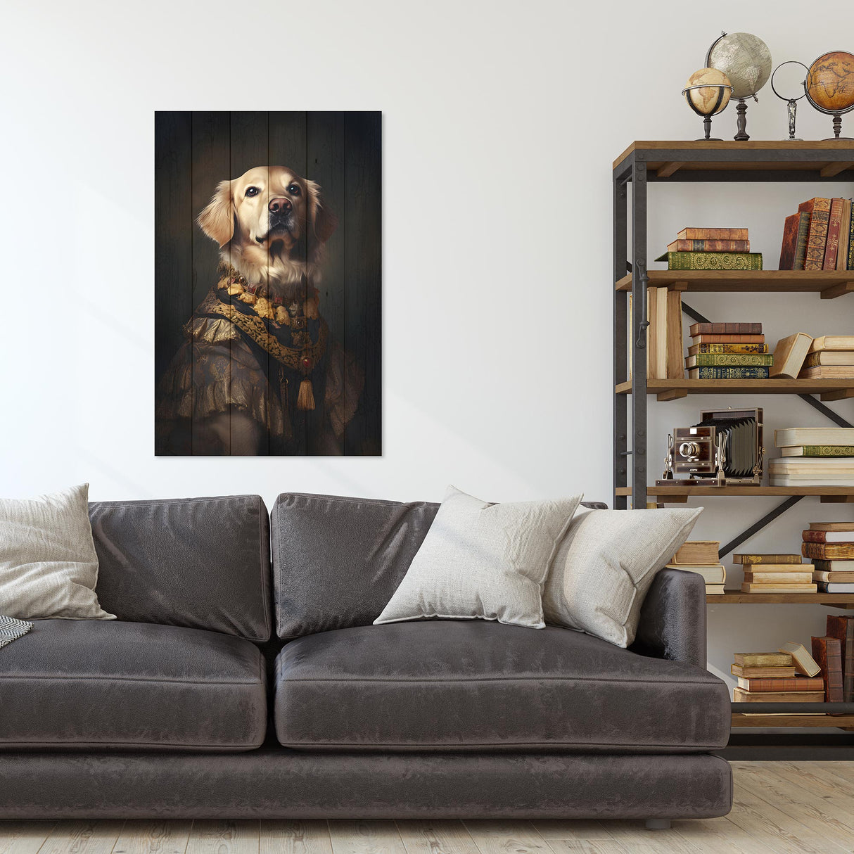 Wanddeko Holz - Golden Retriver