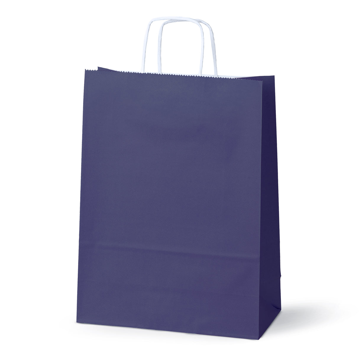 Papiertüte mit gedrehtem Griff 240x100x320mm Marineblau Weiß