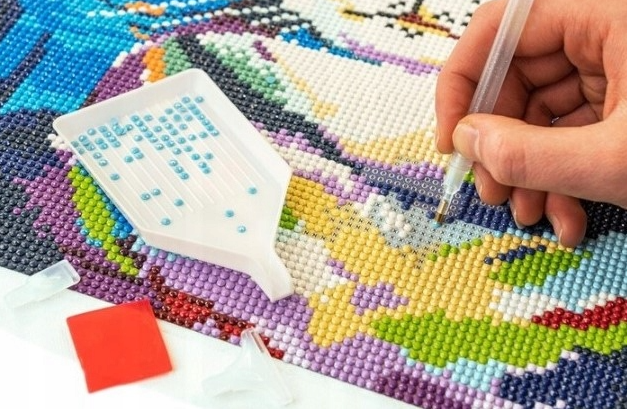 Diamantene Rentierstickerei